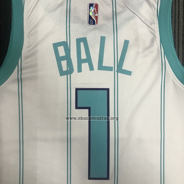 Camiseta Charlotte Hornets LaMelo Ball NO 1 Association 2022-23 Blanco